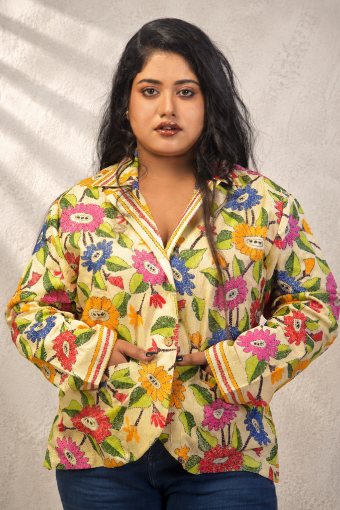 Floral Print Tailored Jacket