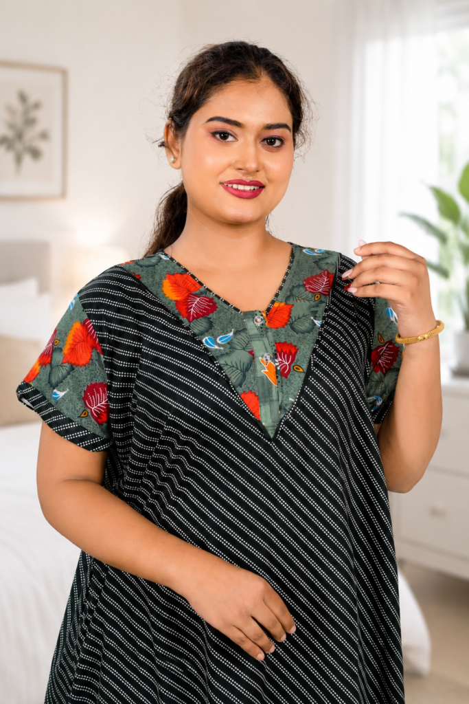 Elegant Everyday Cotton Blend House Nighty for Women