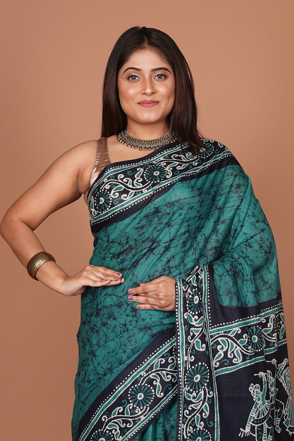 Bishnupur Handcrafted Batik Silk Saree