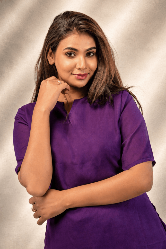 Royal Purple Designer Layered Dress