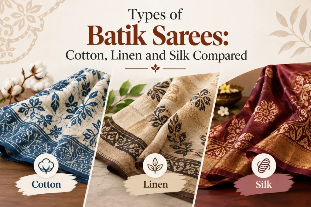 Types of Batik Sarees: Cotton, Linen and Silk Compared