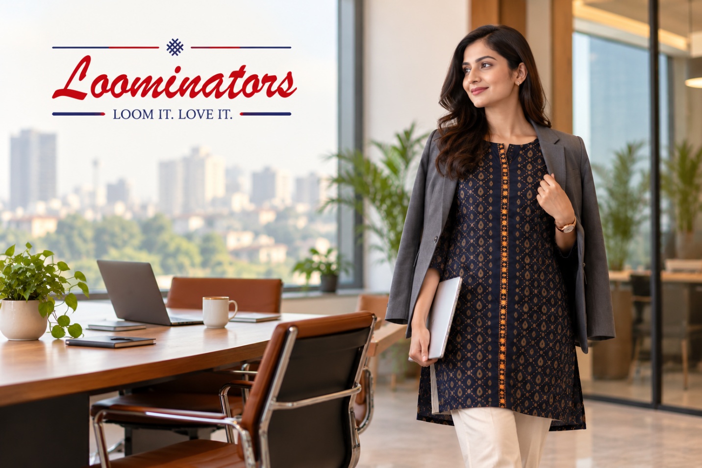 Women in smart corporate wear for an Indian office, styled for business formal and business casual dress codes